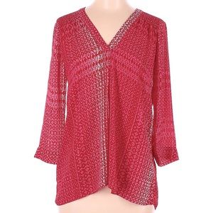 A.N.A~LIGHTWEIGHT 3/4 SLEEVE V-NECK TOP~SMALL